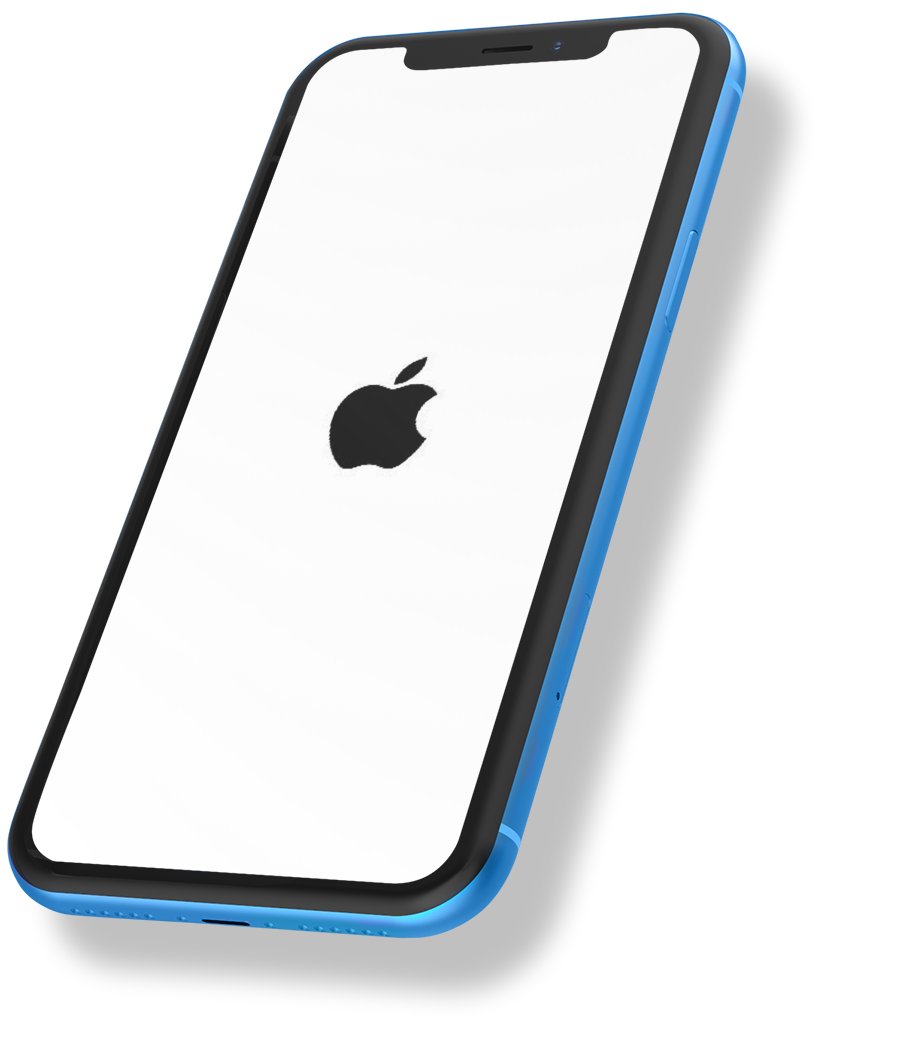 Native iOS apps screen iPhone blue