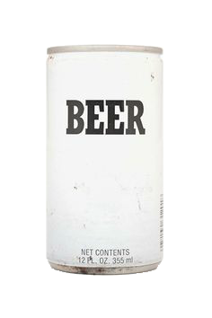 Plain unbranded beer can 355ml