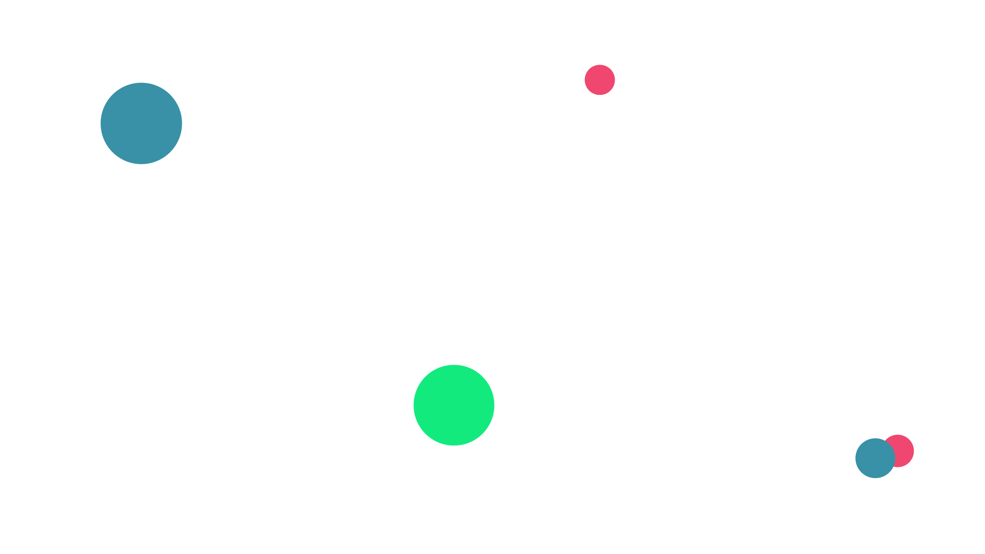 Moving slider circles blobs pink green blue